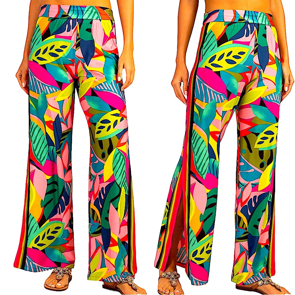 TRINA TURK: NWT Rainforest Swim Pants Coverup - Size Large